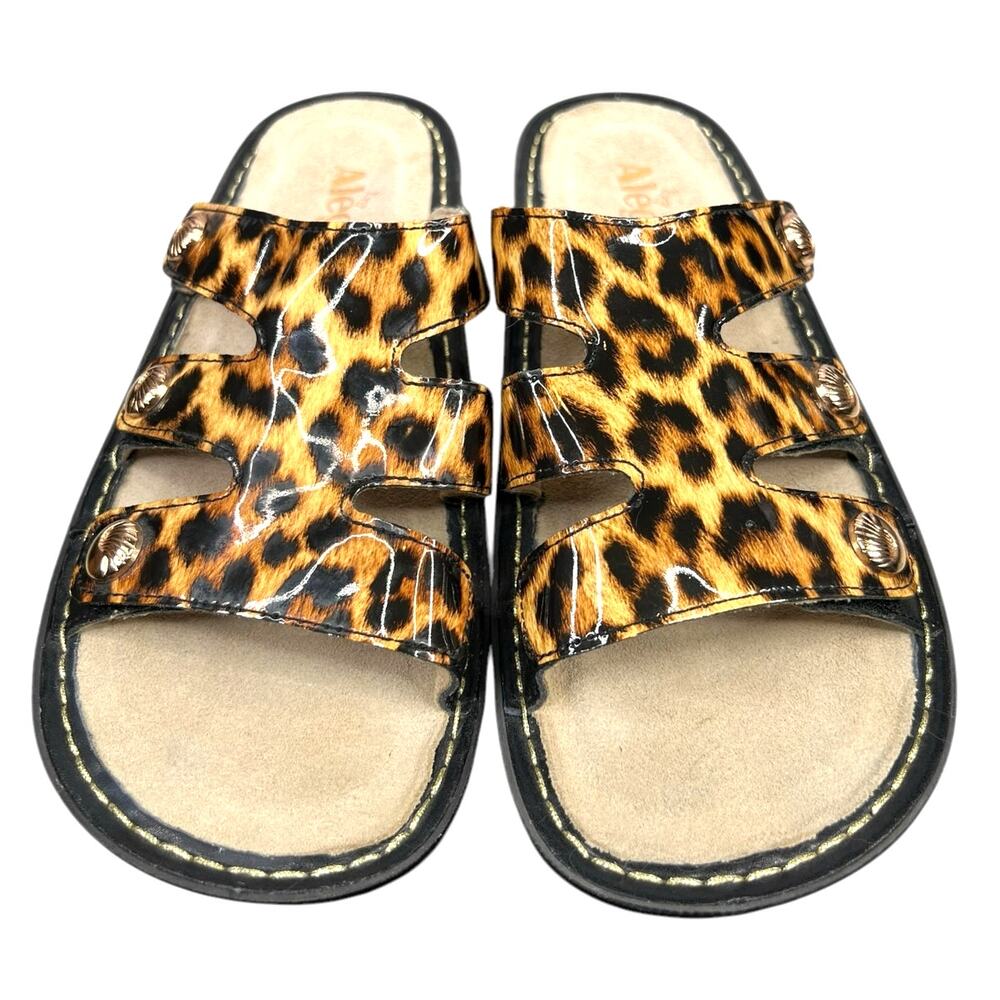 Alegria Women’s Venice Wildness Brown Leopard 3 Strap Sandal Size 40 US 9.5 - Picture 7 of 12